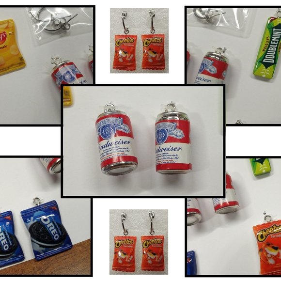 NEW Party Food Charm Interchangeable Earrings - Snack Earrings - Teen Earrings - Picture 2 of 6